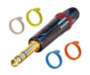 Neutrik NP2X-B jack plugg 2P Han sort, gull