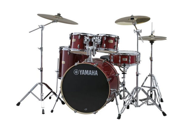 Yamaha Stage Custom Birch SBP0F5CR7 Shell Pack Cranberry Red HW780