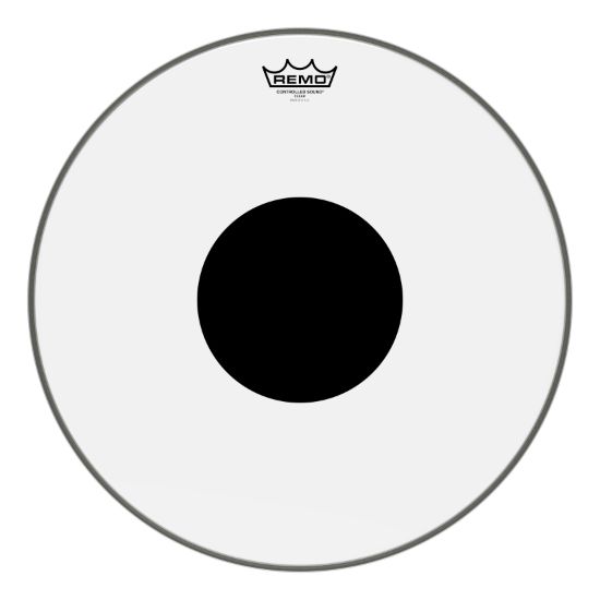 Remo 18" Controlled Sound Clear Black Dot On Top