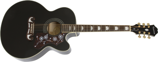 Epiphone EJ-200SCE (Solid Top) Black