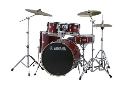 Yamaha Stage Custom Birch SBP0F5CR Shell Pack Cranberry Red