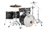 Pearl Decade Maple 6 pc Drum Set with HWP830 | Satin Black Burst 2218BB/1007T/1208T/1414F/1616F/1455S/HWP830