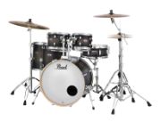Pearl Decade Maple 6 pc Drum Set with HWP830 | Satin Black Burst 2218BB/1007T/1208T/1414F/1616F/1455S/HWP830