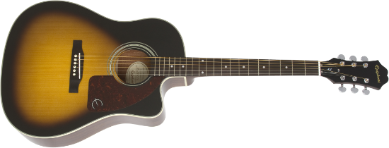 Epiphone AJ-210CE Incl Hard Case Vintage Sunburst