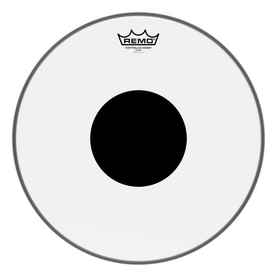 Remo 15" Controlled Sound Clear Black Dot On Top