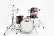 Pearl Decade Maple 4 pc Drum Set with HWP830 | Satin Brown Burst 1208T/1414F/1814B/1455S/HWP830