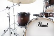 Pearl Decade Maple 4 pc Drum Set with HWP830 | Satin Brown Burst 1208T/1414F/1814B/1455S/HWP830