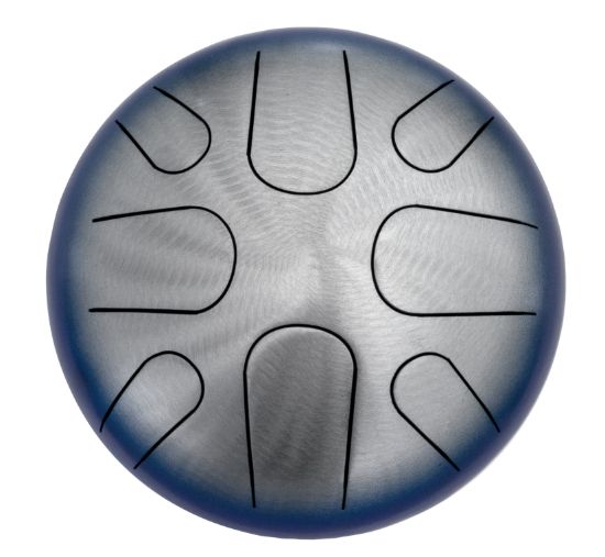 Pearl Tongue Drum 8 note  G Major | Natural Blue Burst 10"