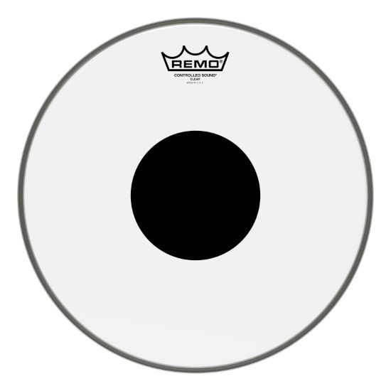 Remo 13" Controlled Sound Clear Black Dot On Top