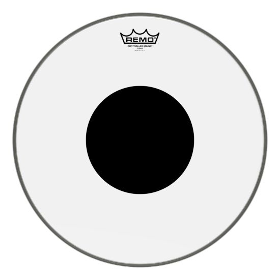 Remo 16" Controlled Sound Clear Black Dot On Top