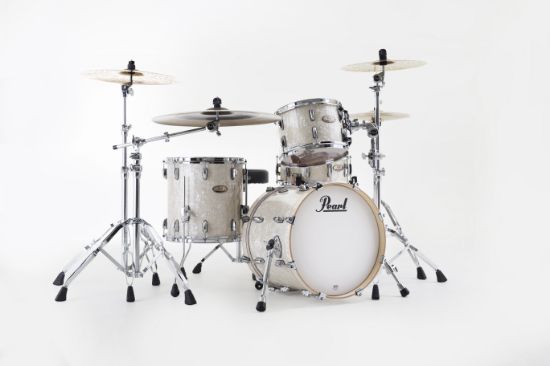 Pearl Session Studio Select 3 pc Shell Pack | Nicotine White Marine Pearl 12X8TT, 14X14FT, 18X14BX, W/COATED BATTER HEAD