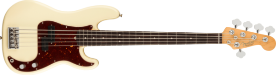 Fender American Professional II Precision Bass® V, Rosewood Fingerboard, Olympic White