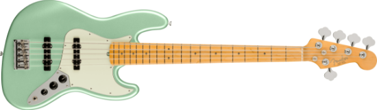 Fender American Professional II Jazz Bass® V, Maple Fingerboard, Mystic Surf Green