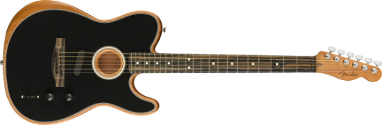 Fender American Acoustasonic® Telecaster®, Ebony Fingerboard, Black