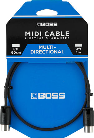 Boss 1 ft / 30cm MIDI CABLE WITH ADJUSTABLE CABLE ANGLE