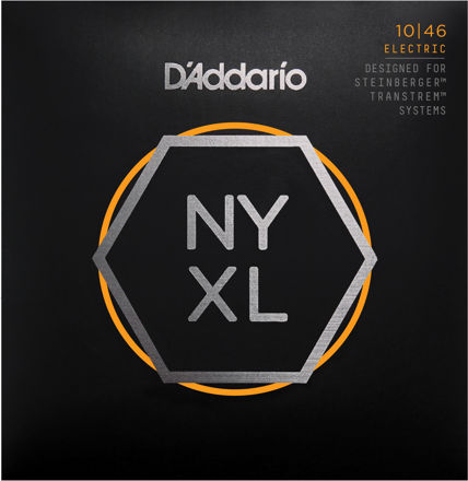 D'Addario NYXLS1046 Nickel Wound Electric Guitar Strings, Regular Light, Double Ball End, 10-46