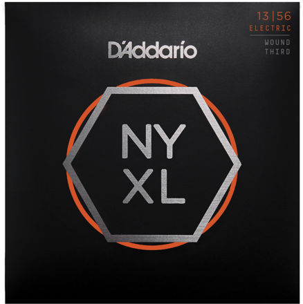 D'Addario NYXL1356W Nickel Wound Electric Guitar Strings, Medium Wound 3rd, 13-56