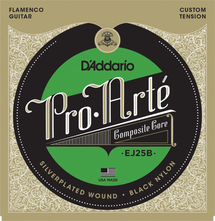 D'Addario EJ25B Pro-Arte Black Nylon Composite Flamenco Guitar Strings