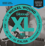 D'Addario EXL158 Nickel Wound Electric Guitar Strings, Baritone Light, 13-62