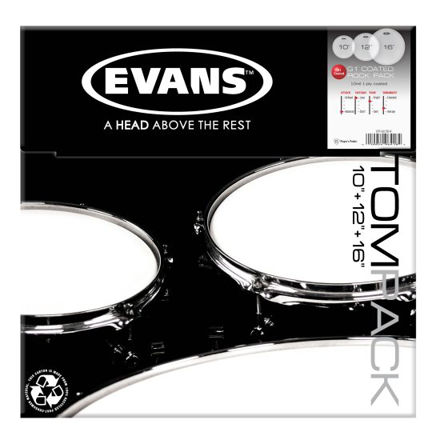 Evans G1 Tompack Coated, Rock (10 inch, 12 inch, 16 inch)