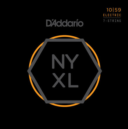 D'Addario NYXL1059 Nickel Wound 7-String Electric Guitar Strings, Regular Light, 10-59