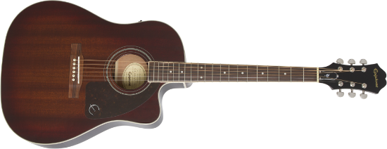 Epiphone AJ-220SCE Mahogany Burst