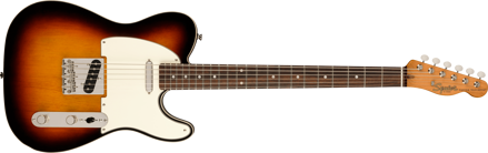 Squier Classic Vibe Baritone Custom Telecaster, Laurel Fingerboard, Parchment Pickguard, 3-Color Sunburst