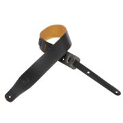 Levy's M26-BLK | Classic Standard Leather Black Guitar Straps Classics Series  2 1/2" Wide Black Top Grain