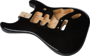 Fender Deluxe Series Stratocaster HSH Alder Body 2 Point Bridge Mount, Black