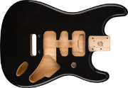 Fender Deluxe Series Stratocaster HSH Alder Body 2 Point Bridge Mount, Black