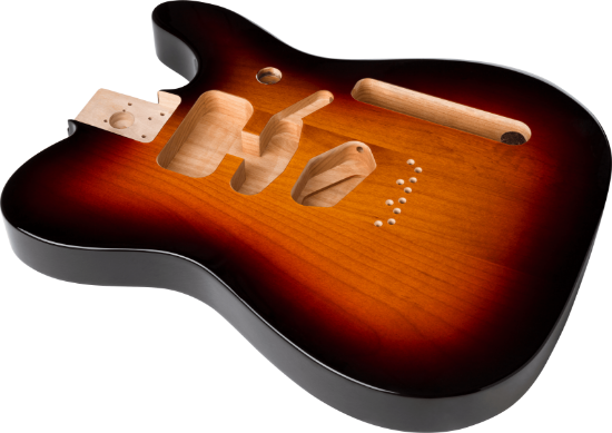 Fender Deluxe Series Telecaster SSH Alder Body Modern Bridge Mount, 3-Color Sunburst