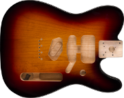 Fender Deluxe Series Telecaster SSH Alder Body Modern Bridge Mount, 3-Color Sunburst