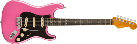 Fender American Ultra Stratocaster, Ebony Fingerboard, Bubble Gum Metallic