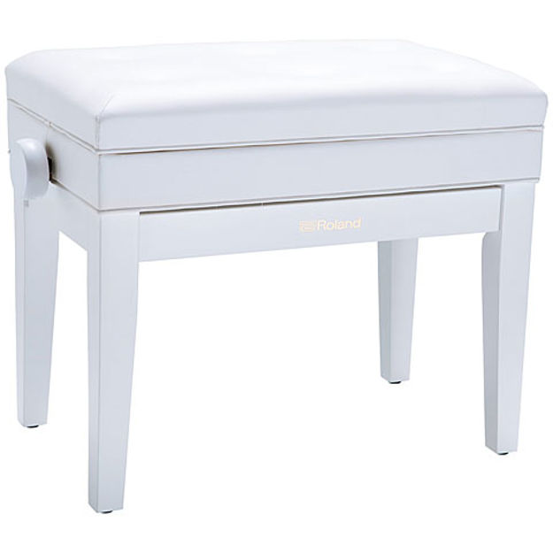 OUTLET | Roland RPB-400WH PIANO BENCH, SATIN WHITE, VINYL SEAT