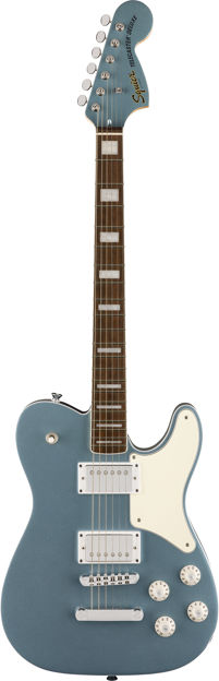 Squier Limited Edition Paranormal Troublemaker Telecaster Deluxe, Laurel Fingerboard, Parchment Pickguard, Ice Blue Metallic