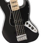 Squier Affinity Series Active Jazz Bass V, Maple Fingerboard, Black Pickguard, Black Metallic