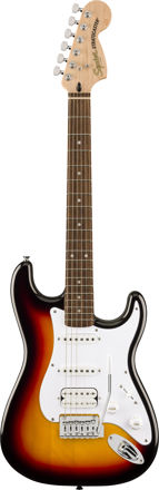 Squier Affinity Series Stratocaster Junior HSS, Laurel Fingerboard, White Pickguard, 3-Color Sunburst