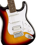 Squier Affinity Series Stratocaster Junior HSS, Laurel Fingerboard, White Pickguard, 3-Color Sunburst