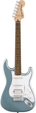 Squier Affinity Series Stratocaster Junior HSS, Laurel Fingerboard, White Pickguard, Ice Blue Metallic