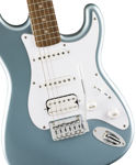 Squier Affinity Series Stratocaster Junior HSS, Laurel Fingerboard, White Pickguard, Ice Blue Metallic