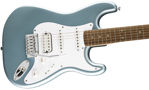 Squier Affinity Series Stratocaster Junior HSS, Laurel Fingerboard, White Pickguard, Ice Blue Metallic