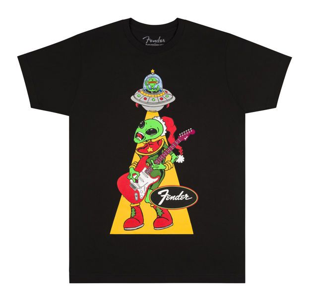 Fender Ugly Christmas T-Shirt Alien Mens M