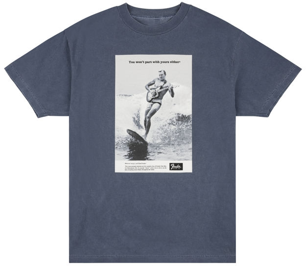 Fender Vintage Ad Surfer T-Shirt Ocean unisex M