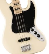 Squier Affinity Series Active Jazz Bass, Maple Fingerboard, Black Pickguard, Olympic White