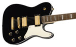 Squier Limited Edition Paranormal Troublemaker Telecaster Deluxe, Laurel Fingerboard, Parchment Pickguard, Gold Hardware, Black