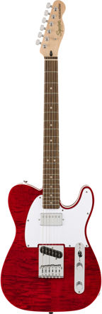 Squier Affinity Series Telecaster FMT SH, Laurel Fingerboard, White Pickguard, Crimson Red Transparent