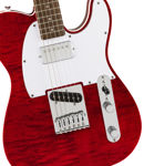 Squier Affinity Series Telecaster FMT SH, Laurel Fingerboard, White Pickguard, Crimson Red Transparent