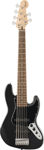 Squier Affinity Series Jazz Bass VI, Laurel Fingerboard, Black Pickguard, Black Metallic