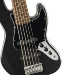 Squier Affinity Series Jazz Bass VI, Laurel Fingerboard, Black Pickguard, Black Metallic