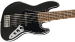 Squier Affinity Series Jazz Bass VI, Laurel Fingerboard, Black Pickguard, Black Metallic